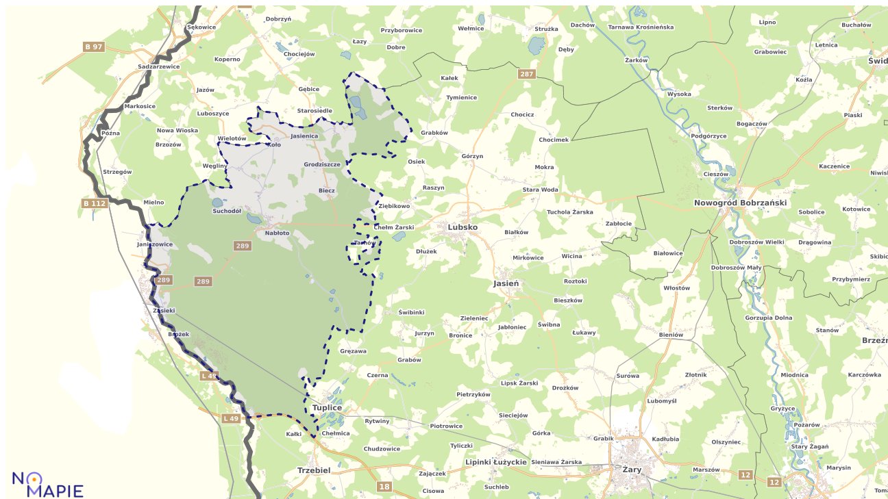Mapa obszarów ochrony przyrody Brodów